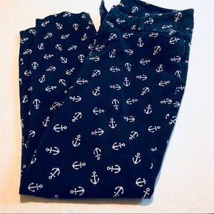 Anchor print pants